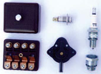 Electro – switches, fuse boxes, indicators, spark plugs, lamps