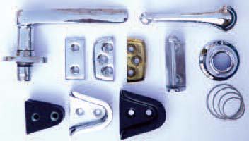 Door handles, door locks and guides